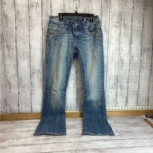 Whimsigoth heritage old money Miss Me Jeans 27 Distressed Medium Wash